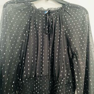 Black Sheer dress with Silver Accents